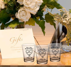 CUSTOMIZABLE - 1.75oz Clear Shot Glass - Tied the Knot