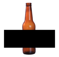 Design your own Beer Bottle Labels - 6 PACK - Black