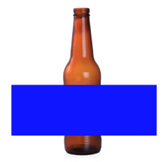 Design your own Beer Bottle Labels - 6 PACK - Blue