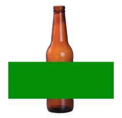 Design your own Beer Bottle Labels - 6 PACK - Green