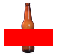 Design your own Beer Bottle Labels - 6 PACK - Red