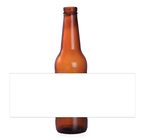 Design your own Beer Bottle Labels - 6 PACK - White