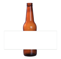Design your own Beer Bottle Labels - 6 PACK - White