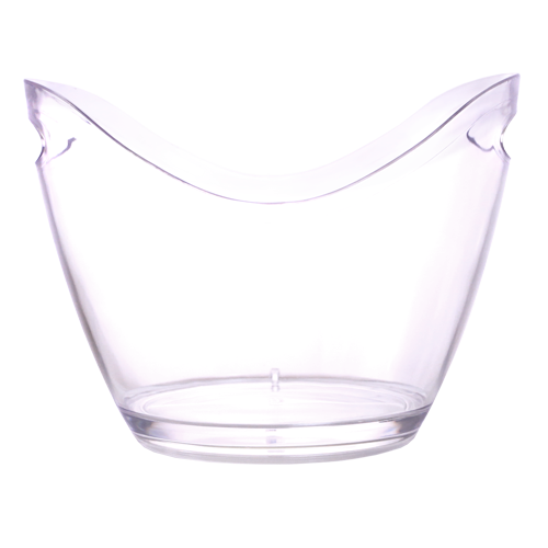 Clear Ice Bucket Rectangular Shape Premium Acrylic Ice & Bottle Bucket - Clear | logobarproducts