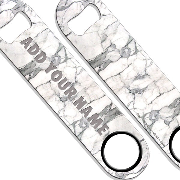 ADD YOUR NAME SPEED Bottle Opener – Marble - Gray