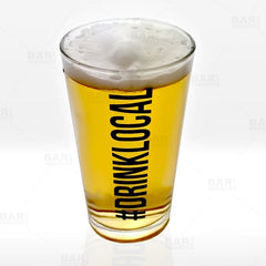 BarConic® Glassware - #Drink Local - Mixing / Beer Glass - 15 Ounce