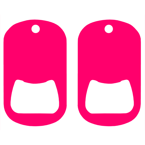 Kolorcoat™ Dog Tag Opener - Pink