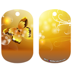 Kolorcoat™ Dog Tag - Gold Butterfly