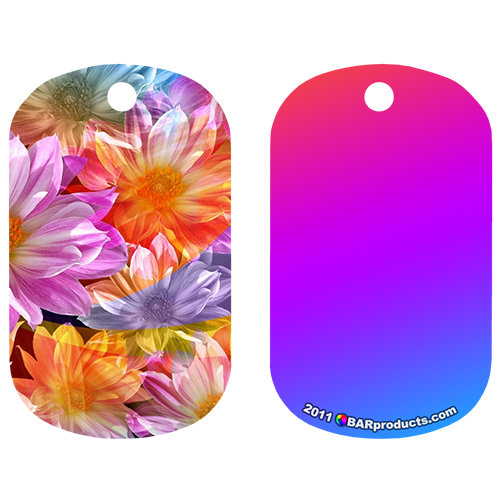 Kolorcoat™ Dog Tag - Colorful Flowers