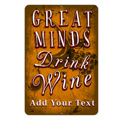 Metal Bar Sign - Customized - Great Minds - 12