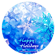 Kolorcoat™ Round Foam Coasters (4 Pack) - Happy Holidays