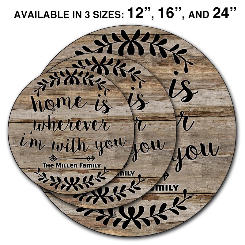 ADD YOUR NAME Lazy Susan - HOME - 3 Different Sizes - Table Top