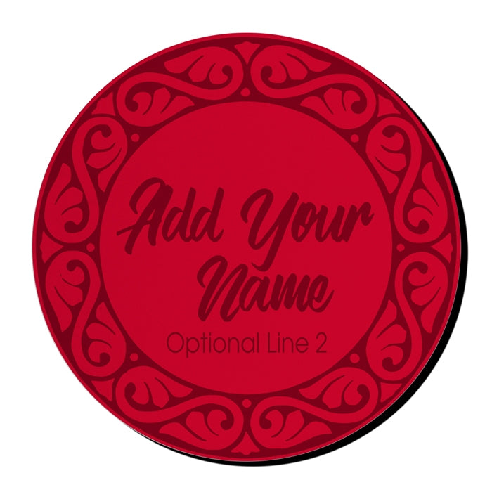 ADD YOUR NAME - Beer Bucket Coaster - Decorative Border (Serveral Colors Available) 
