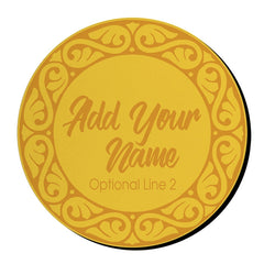 ADD YOUR NAME - Beer Bucket Coaster - Decorative Border (Serveral Colors Available) 