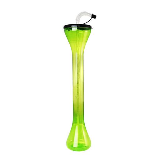 Custom 24oz Yard Cup with Lid and Straw - Green