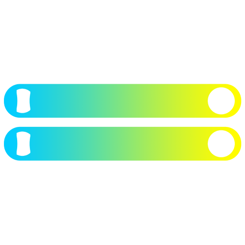 Gradient Background Colossal ™ 11" Bottle Opener - Blue to Yellow