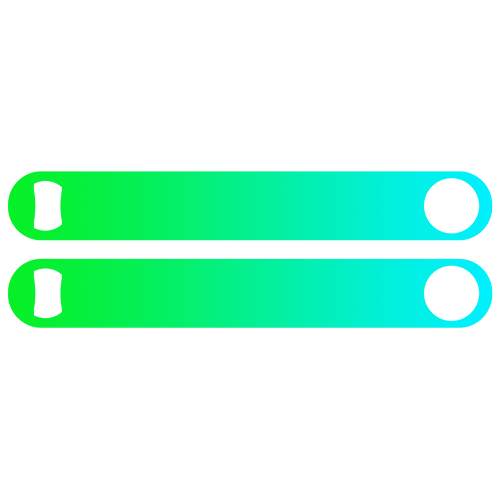Gradient Background Colossal ™ 11" Bottle Opener - Green to Blue