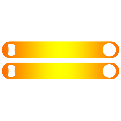 Gradient Background Colossal ™ 11" Bottle Opener - Orange to Yellow