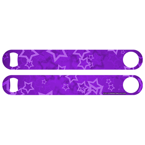 Kolorcoat™ Colossal ™ 11" Bottle Opener - Purple Stars