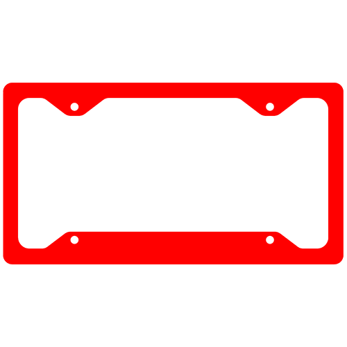 License Plate Frame - Red