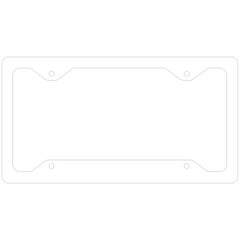 License Plate Frame - White