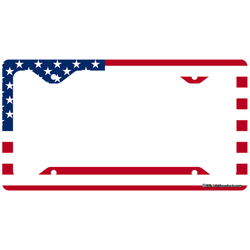 License Plate Frame - US Flag