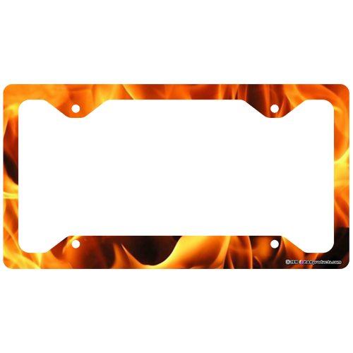 License Plate Frame - Flames