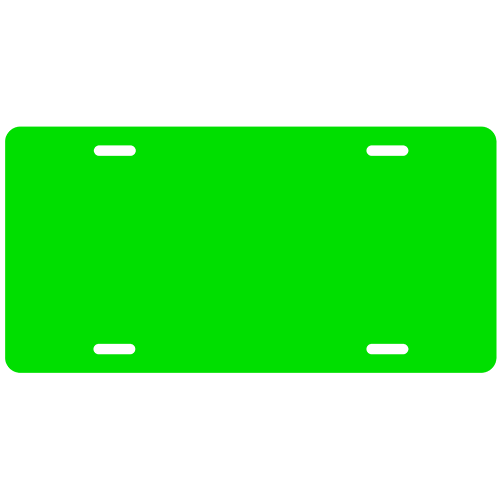 Custom License Plate - Green