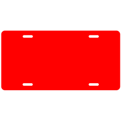 Custom License Plate - Red