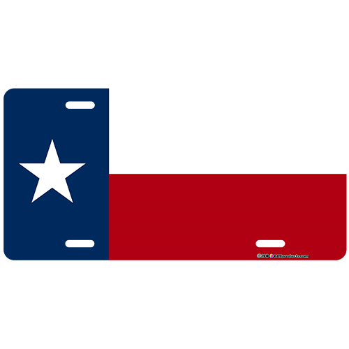 Custom License Plate - Texas Flag