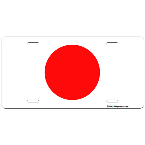 Custom License Plate - Japan Flag