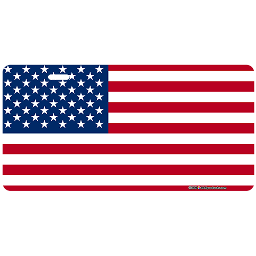 Custom License Plate - US Flag