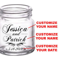 CUSTOMIZABLE - 2oz Clear Mini Mason Jar Shot Glass - Simplistic