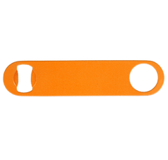 Screen Printed Colored Stainless Steel Speed Opener - Neon Orange