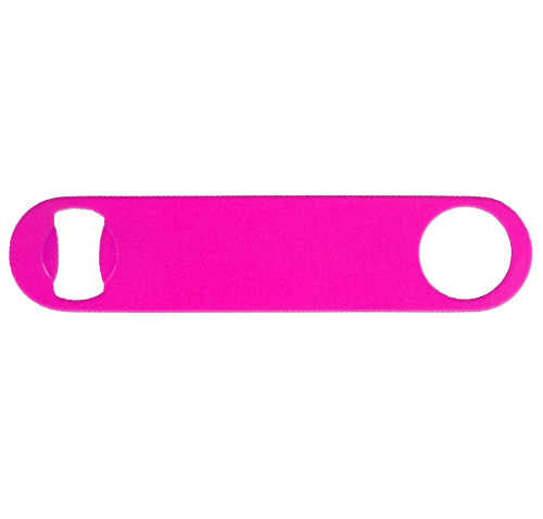 Screen Printed Colored Stainless Steel Speed Opener - Neon Pink