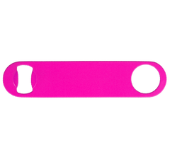 Screen Printed Colored Stainless Steel Speed Opener - Neon Pink