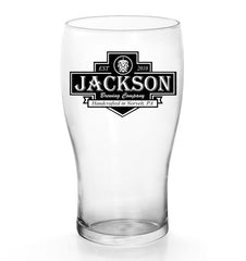 CUSTOMIZABLE - 20oz Imperial Pub Glass  - Brewing Company Badge