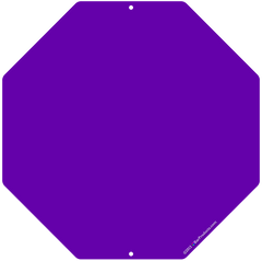 Kolorcoat™ Custom Octagon Metal Bar Sign - Purple