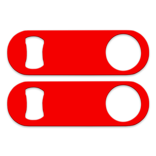 Solid Color Background 5" Medium Speed Opener - Red