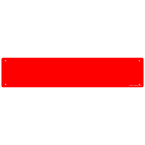 Kolorcoat™ Custom Metal Bar Sign - 24" x 5" - Red