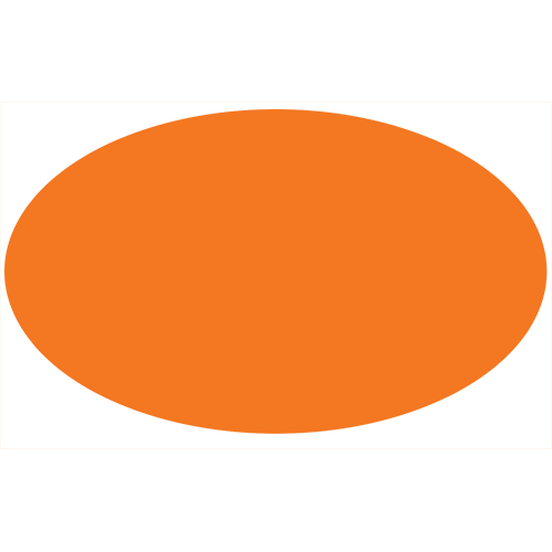 5" x 3" Oval Bumper Stickers (pack of 8) - Orange
