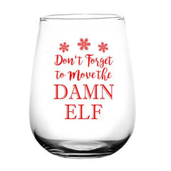 Move the Elf Stemless Wine Glass