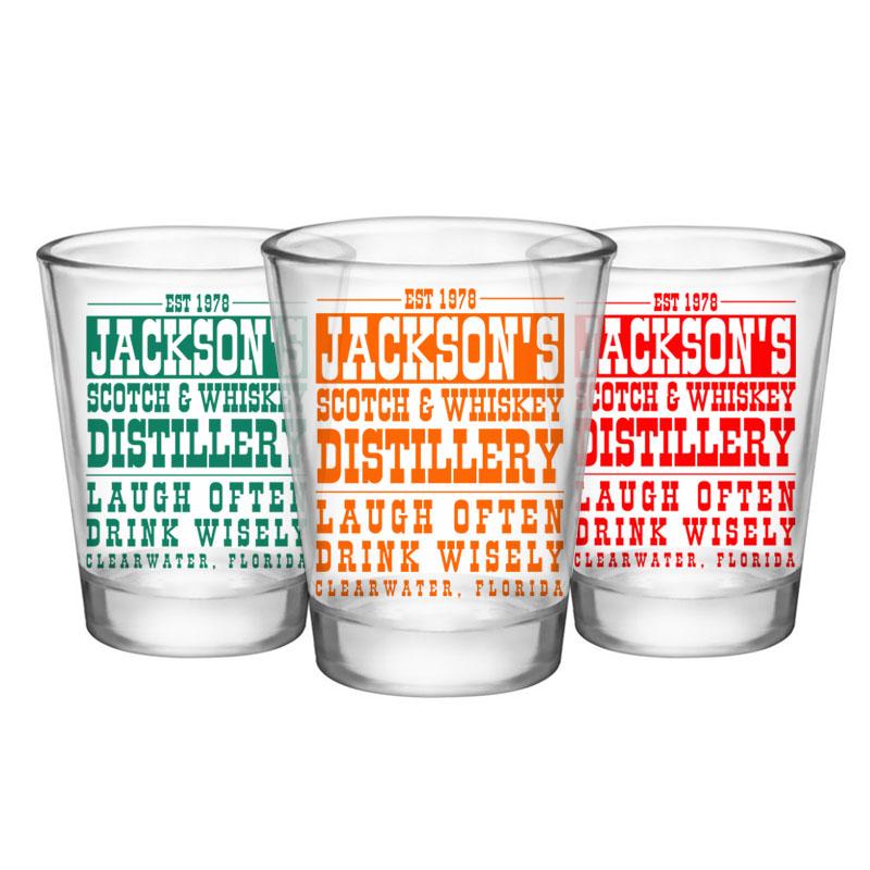 CUSTOMIZABLE - 1.75oz Clear Shot Glass - Scotch & Whiskey