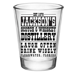 CUSTOMIZABLE - 1.75oz Clear Shot Glass - Scotch & Whiskey