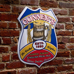 CUSTOMIZABLE Wood Shield Plaque - Heritage Beer Tavern Sign - Many Options Available - Two Sizes