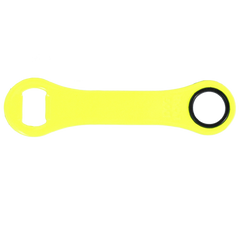 Screen Printed Colored Stainless Steel Dog Bone Opener - NEON YELLOW
