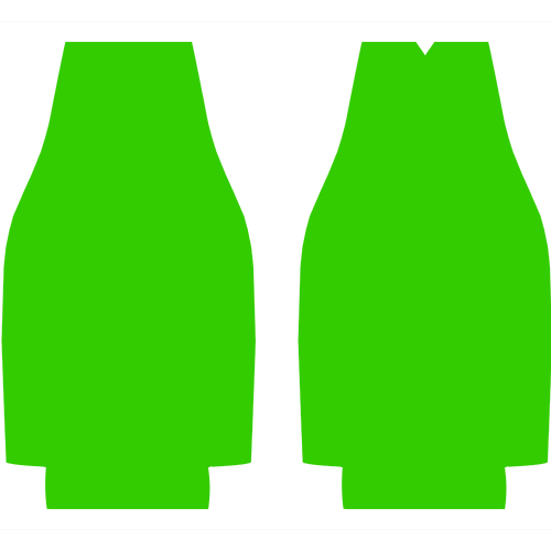 Kolorcoat™  Zipper Bottle Cooler - Green