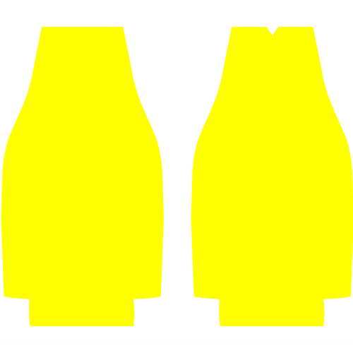 Kolorcoat™  Zipper Bottle Cooler - Yellow